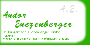 andor enczenberger business card